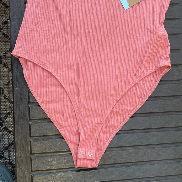 Forever 21 - Pink Ribbed Bodysuit Size Large - Picture 5 of 13